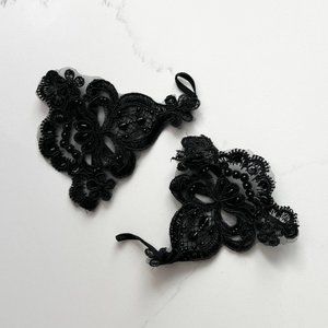 Black Lace Lingerie Gloves | OS